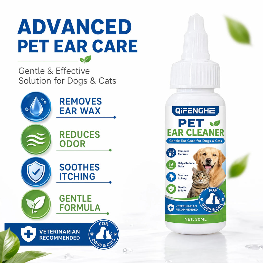 Pet Ear Cleaning Solution 30ml | Dogs & Cats Daily Ear Care