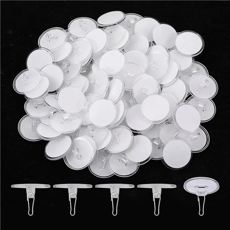 LIKE WISH 1000Pack Ceiling Hooks Adhesive Removable Wall Hanger, 2Cm Disc Sticky Ceiling Hooks Oasis Select
