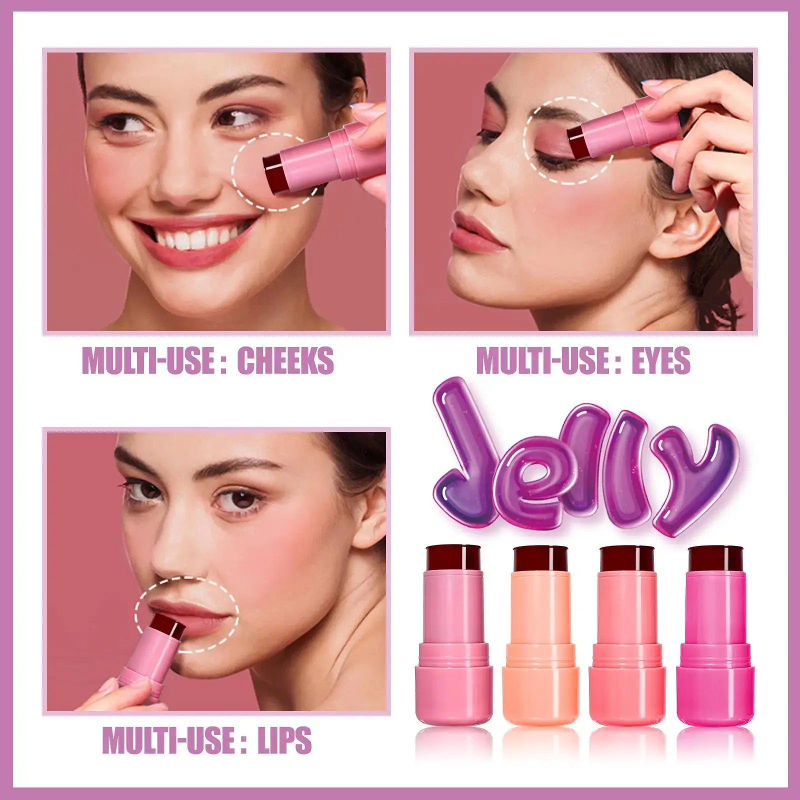 MLSMILE 2-in-1 Jelly Blush Stick Set – Lip & Cheek Tint 2PCS