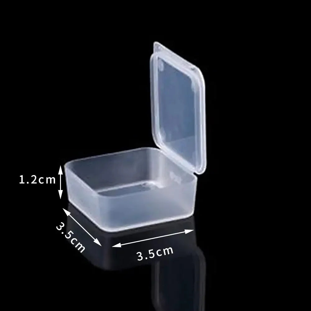 1pc 6 Grids Compartments Plastic Transparent Organizer Jewel Bead Case Cover Container Storage Box For Jewelry Pill Coin Sundry Oasis Select Transparent10