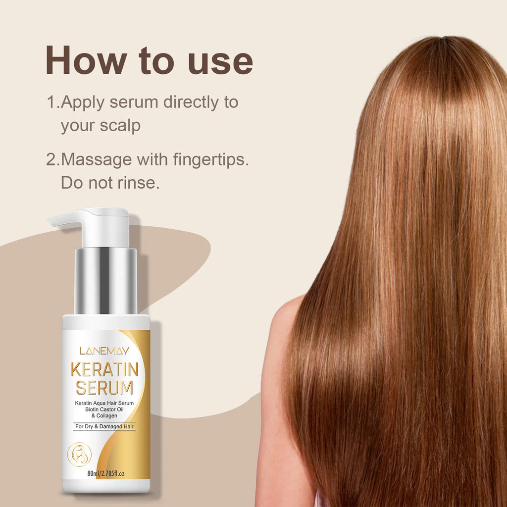 Lanemay Keratin Hair Serum – Moisturizing & Strengthening Essence