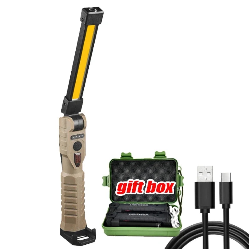 Foldable COB LED Work Light | Magnetic, Type-C Rechargeable