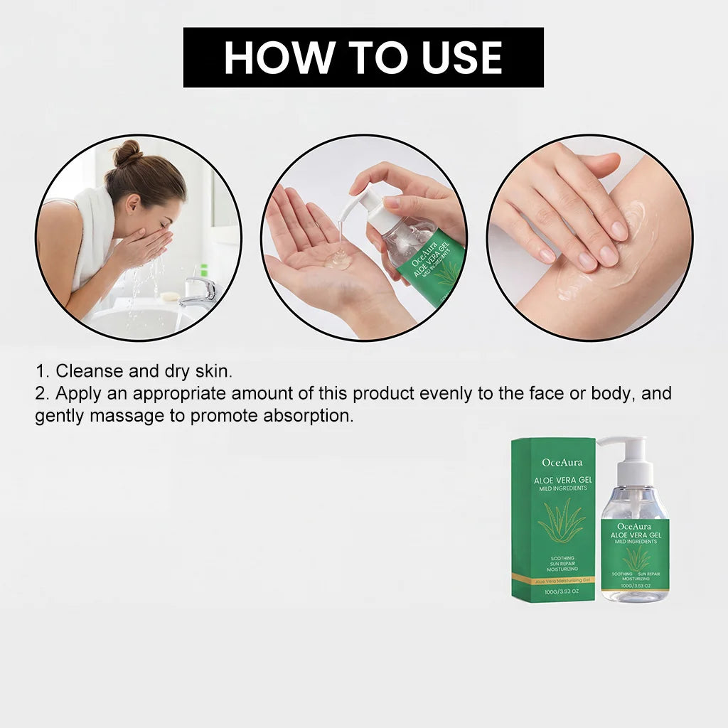 Aloe Vera Moisturizing Gel – Hydrating Body & Face Cream 100g Aloe Vera Gel Oasis Select