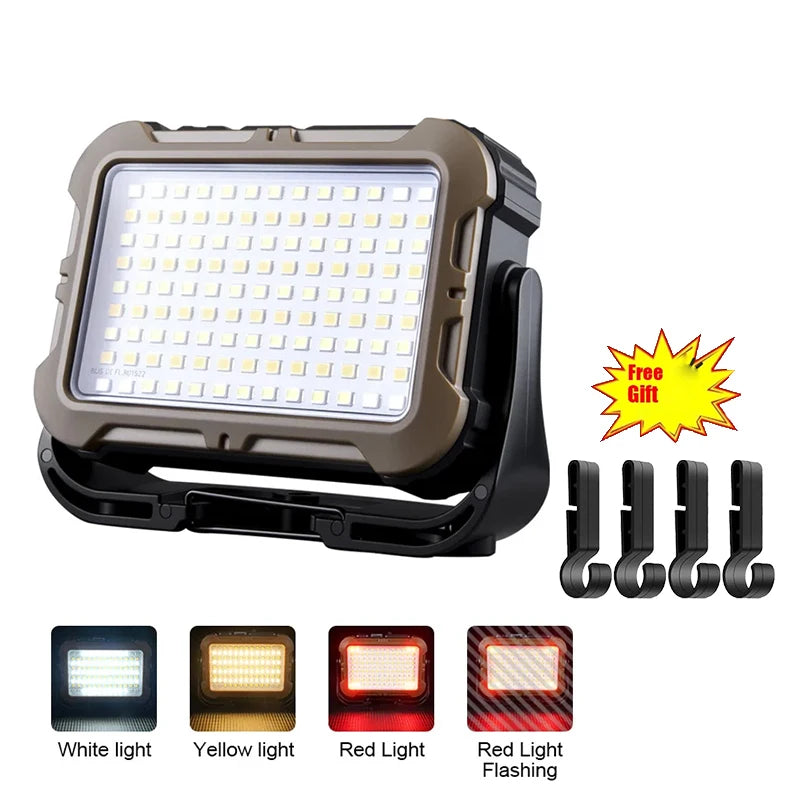 Christmas Outdoor Solar Light Rechargeable Flashlight Portable Power Bank Lamp LED Hanging Tent Light for Camping Hiking Fishing Oasis Select A-free hook