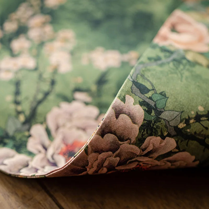Double-sided Silk Fragrant Cloud Yarn Tea Mat Chinese Style Tea Table Heat Insulation Waterproof Mat Chinese Zen Dry Foam Mat Oasis Select