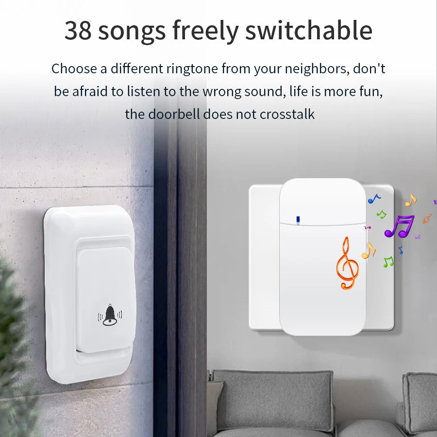 Wireless Doorbell Kit – Waterproof, 38 Songs, 150M Range Wireless Doorbell Kit Oasis Select