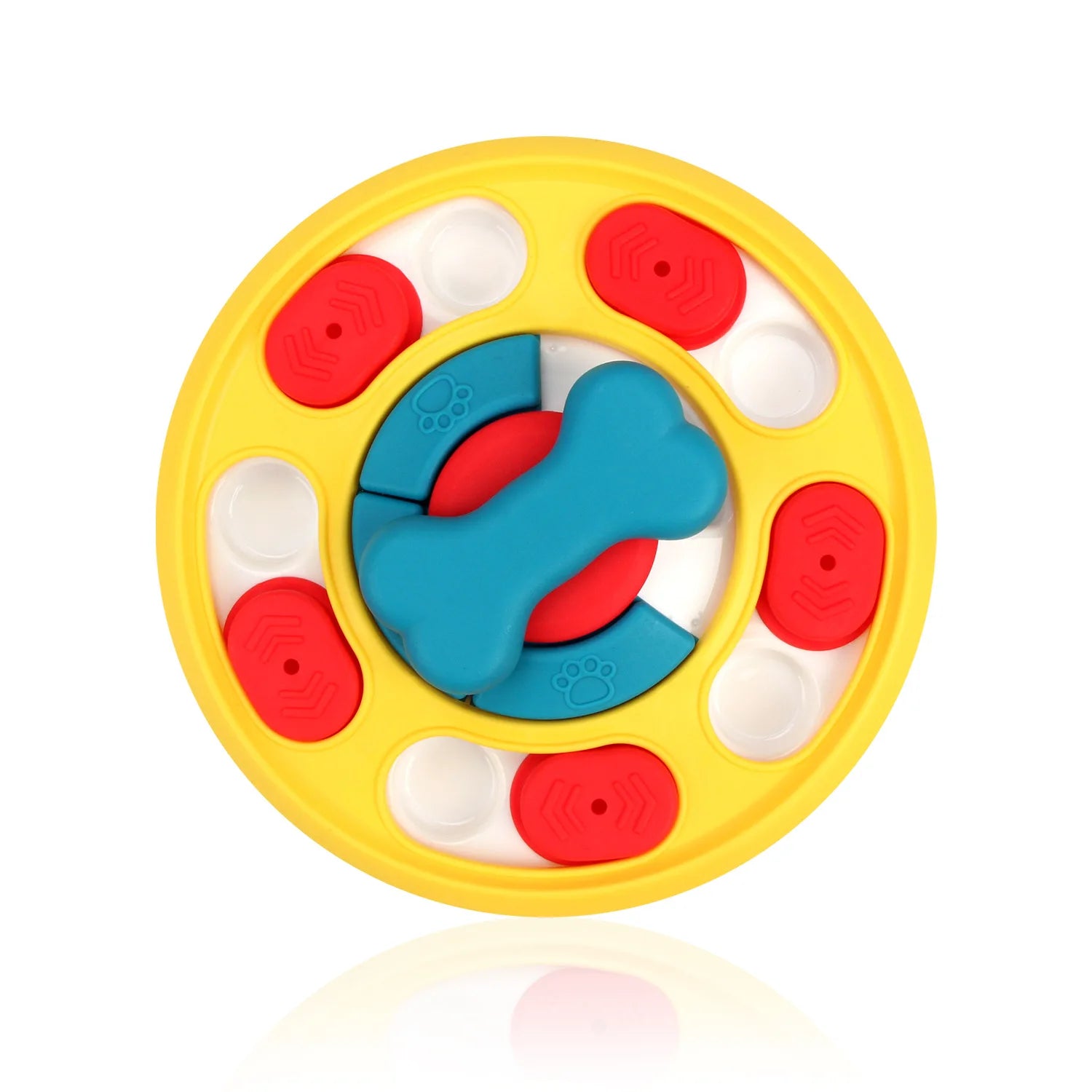 New Pet Toy Rotating Feeding Toy, Slow Food Bowl, Dog Turntable, Chewy Training, and Educational Dog Toy Oasis Select Yellow 23001C