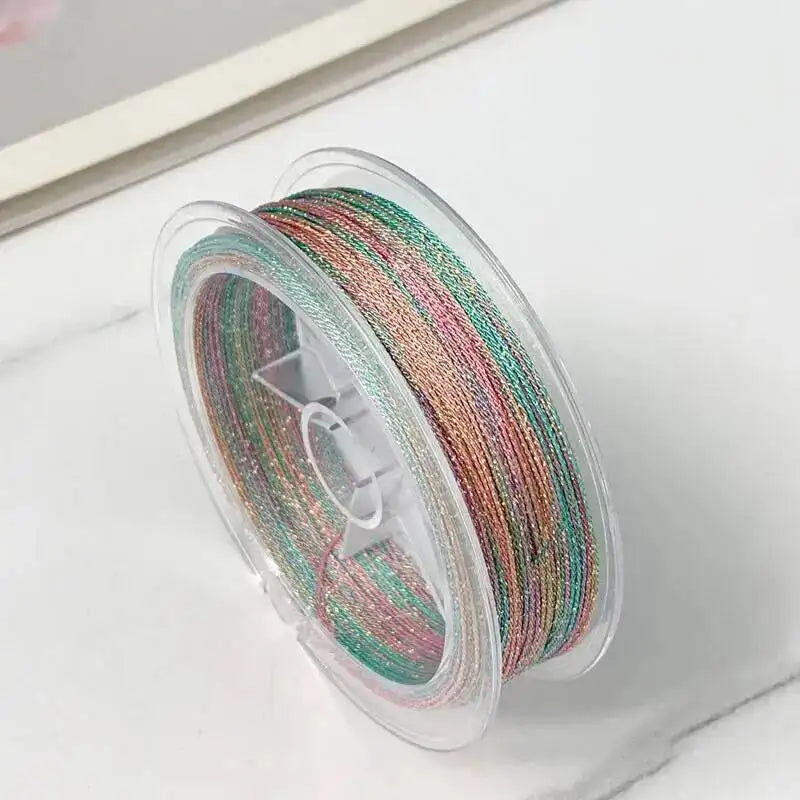 0.4MM Segment Dyed Starry Sky Thread 6-Strand Gradient Woven Rope DIY Bracelet Necklace Woven Iridescent Color Thread Oasis Select C47 0.4mm 50m