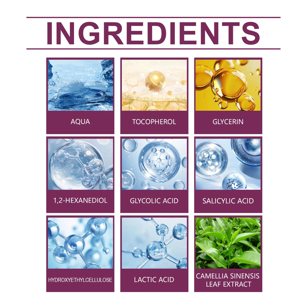 Face Serum Glycolic Acid 10% Toning Solution Fade Fine Lines Firming Improve Facial Dryness Redness Glycolic Acid Repair Essence Oasis Select
