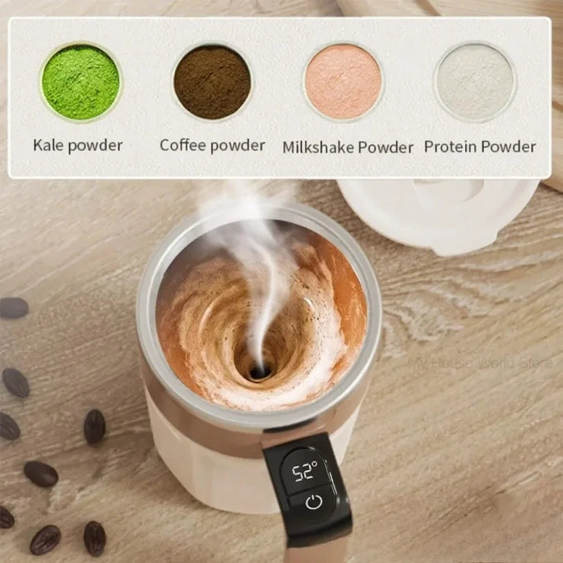 400ml Self-Stirring Coffee Mug | Temperature Display & USB Charge