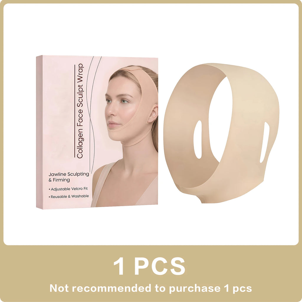 V-Line Jaw Lifting Face Strap – Breathable Contour Wrap Facial Contouring Strap Oasis Select 1pc