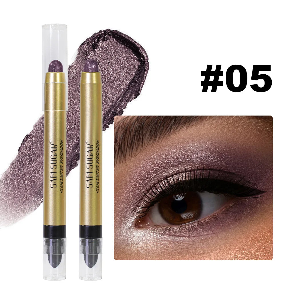 SAM SUGAR 2-in-1 Metallic Eyeshadow Highlighter Dual Tip Pen