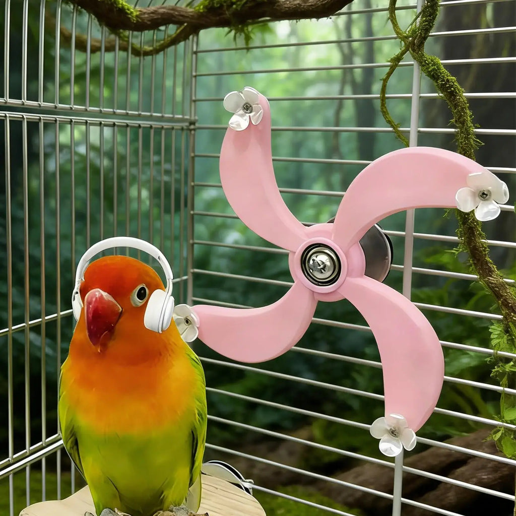 Bird Toys Interactive Rotating Spinner Wheel Cage toys for Mental Enrichment Play for Cockatiel Conure Parakeet Budgie Parrot Oasis Select