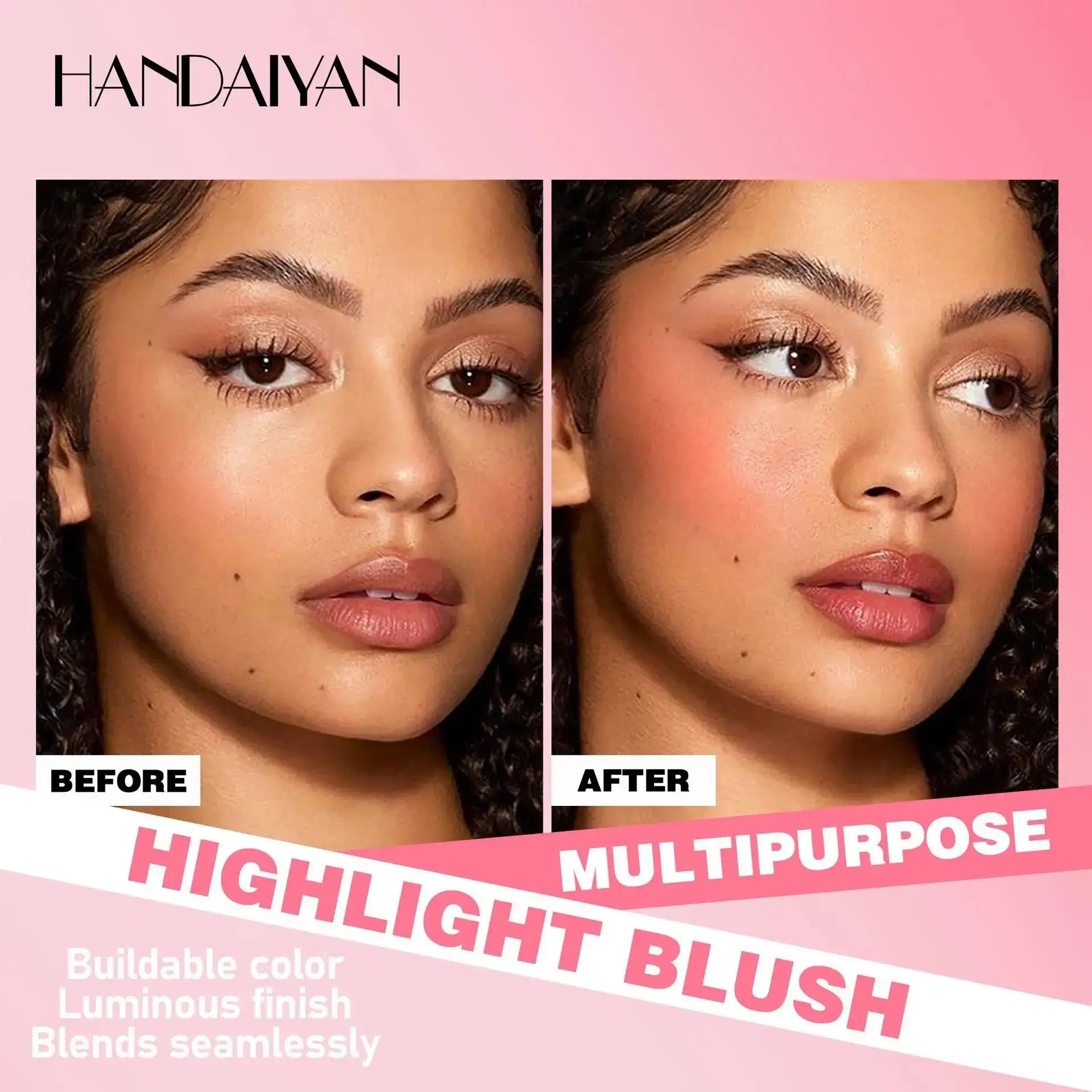 Handaiyan 2-in-1 Blush & Highlighter Palette | Natural Glow