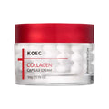 KOEC Collagen Capsule Cream 50g Improve Dryness And Fine Lines Professional Skin Care Firming Hydrating Collagen Face Cream Oasis Select 50g with spoon