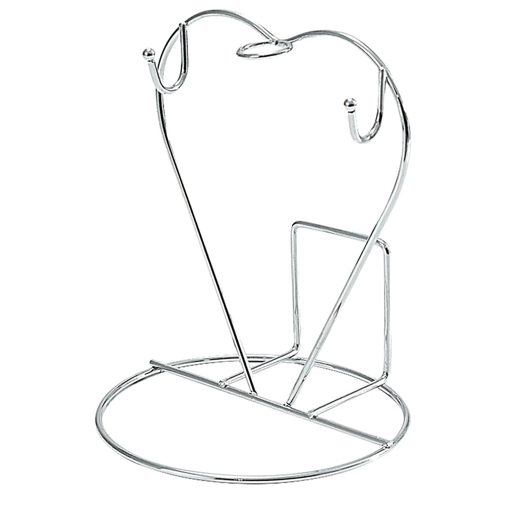 Coffee Mug Holder Metal Mug Rack Cup and Saucer Display Stand Silver Holds for Kitchen Dining Table Space-Saving Organizer Oasis Select Silver