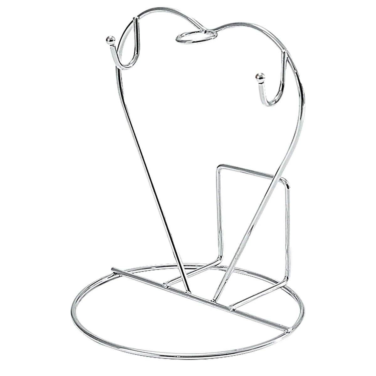 Coffee Mug Holder Metal Mug Rack Cup and Saucer Display Stand Silver Holds for Kitchen Dining Table Space-Saving Organizer Oasis Select Silver