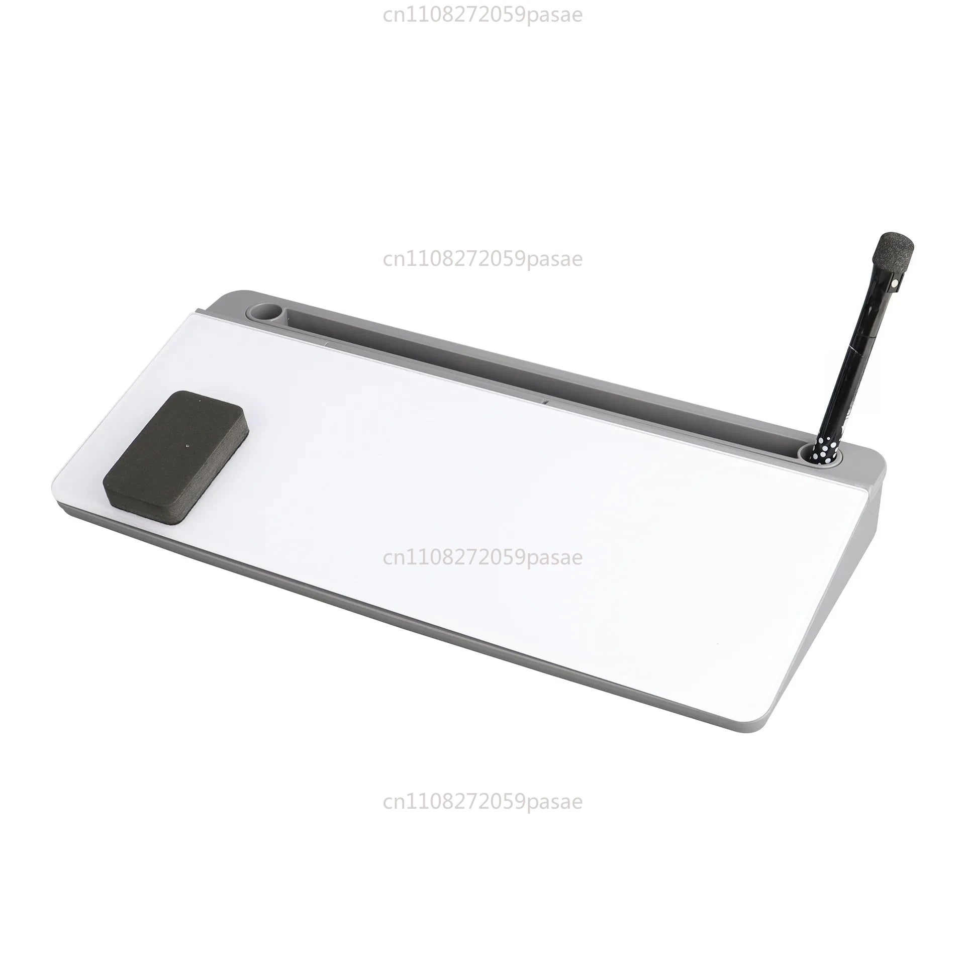 Glass Desktop Whiteboard – Light Gray Writing & Message Board