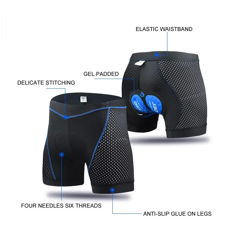 X-TIGER Cycling Underwear 5D Breathable Padded Gel Bike Shorts Men MTB Anti Slip Leg Grips Riding Cycling Shots Ciclismo Oasis Select