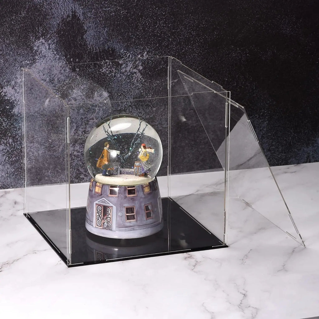 Clear Acrylic Cube Display Case Black Base Dustproof Showcase Box Collectibles Figurines Model Toy Storage Holder Home New 2026 Oasis Select