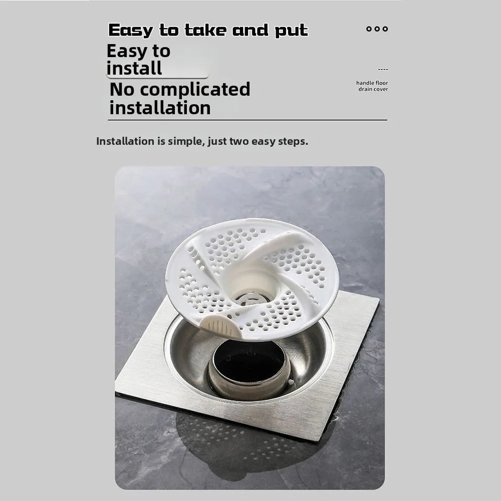 3pcs New Vortex Floor Drain Rotating Bug Proof Hair Collector Mesh Design Anti-Clogging Drain Cover Toilet Area Oasis Select