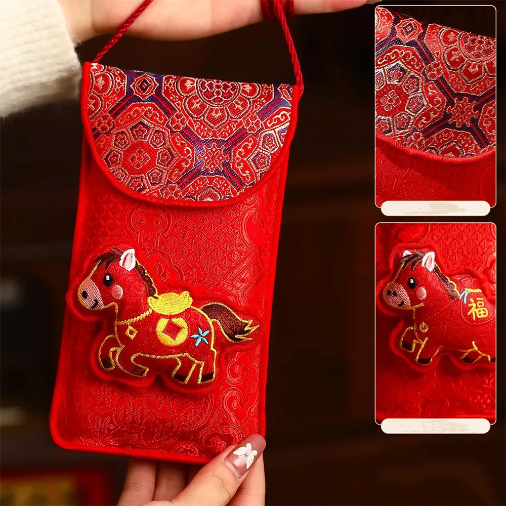 2026 Year of the Horse Chinese New Year Red Envelope Lucky Bag