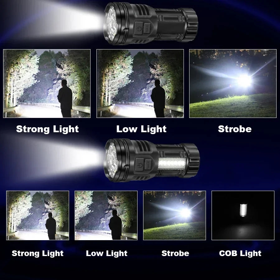 KDULIT 9-LED Mini Rechargeable Flashlight 1500LM Pocket Torch