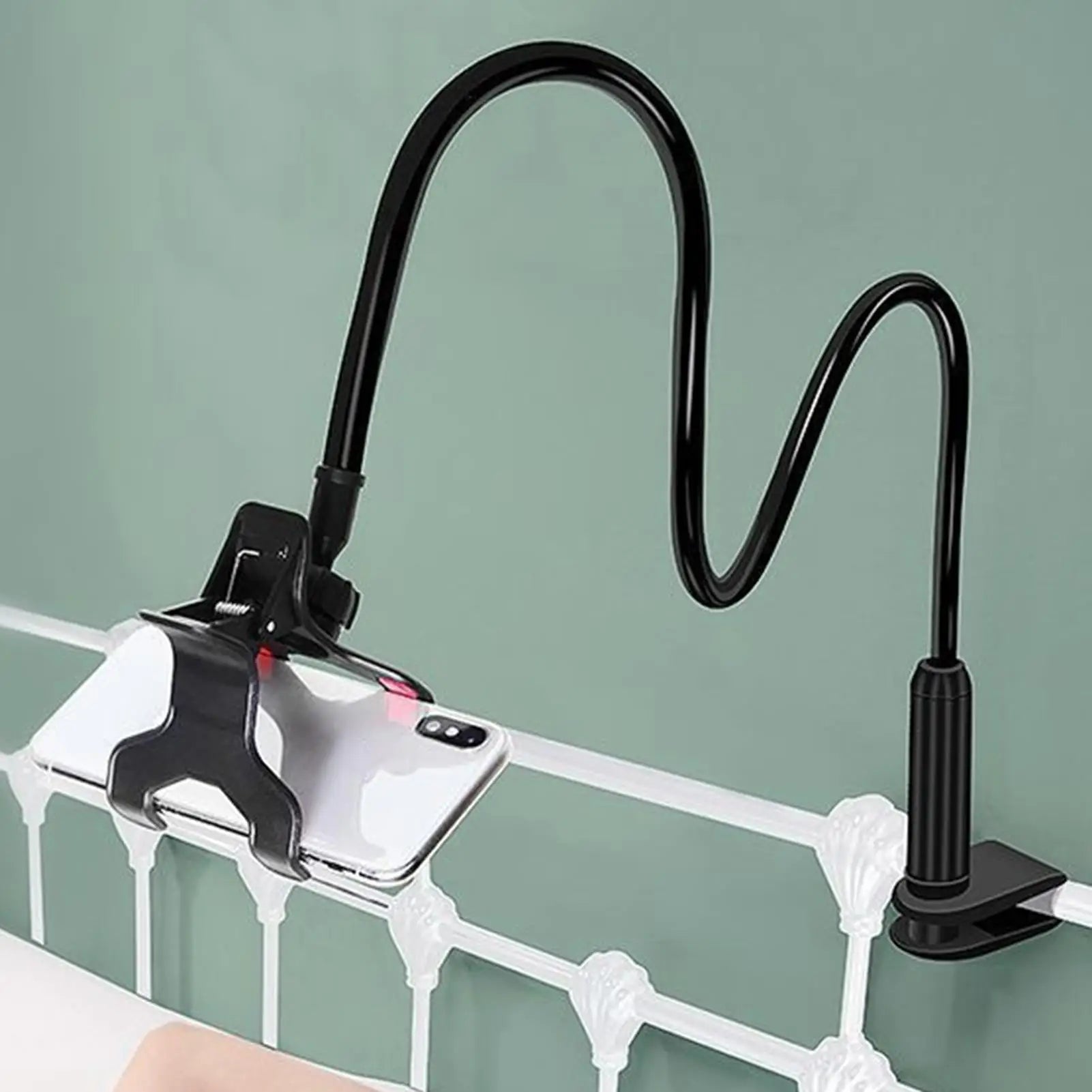 Bed Phone Holder Multifunctional Cell Phone Mount Gooseneck Phone Holder for Desk Headboard Bed Bedside Bendable Long Arm Phone Oasis Select