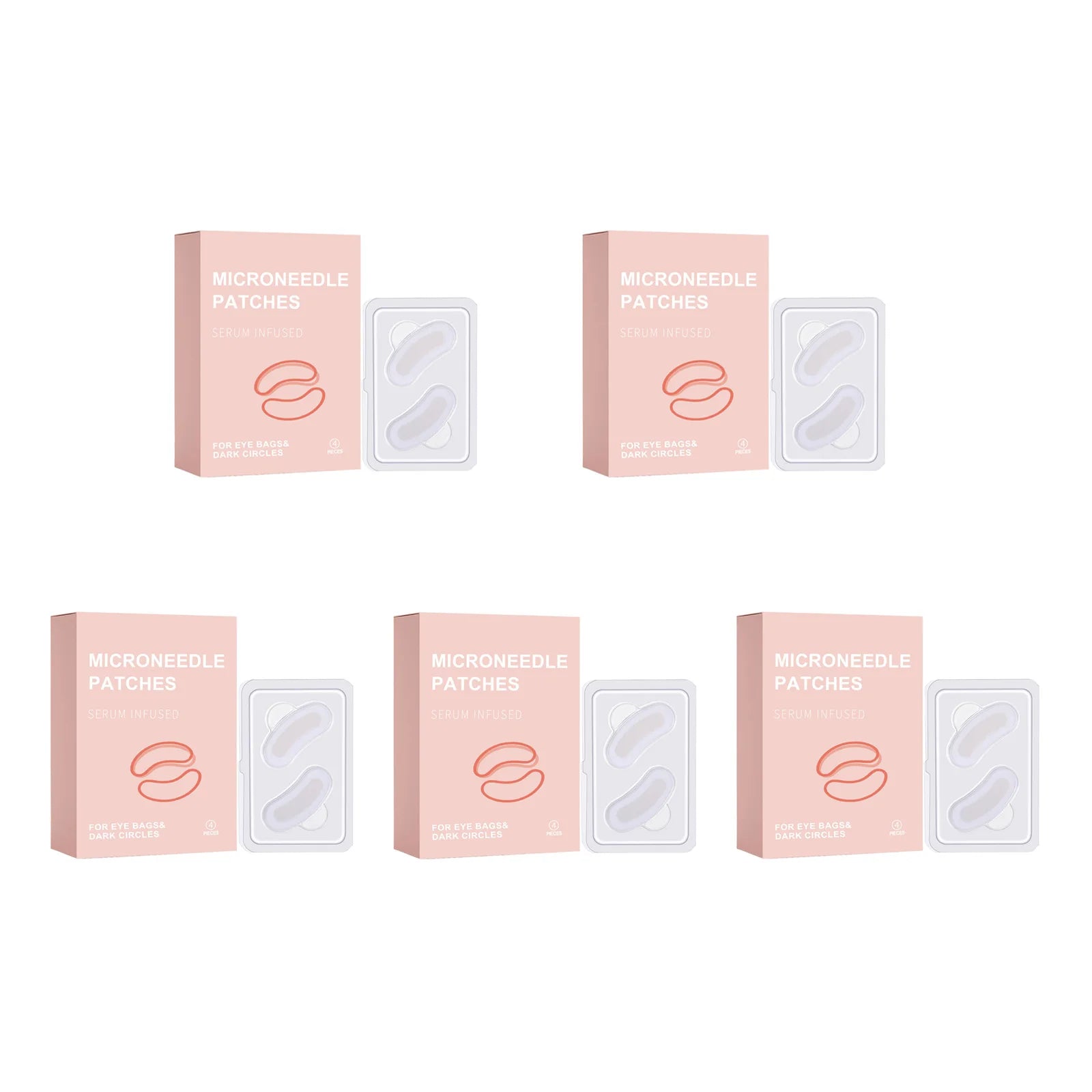 0.25mm Retinol Microneedle Eye Patches Mask Reduce Dark Circle & Eye Bags Anti-Aging Firming Patches Forehead & Smile Line Patch Oasis Select 20 pairs Boxed