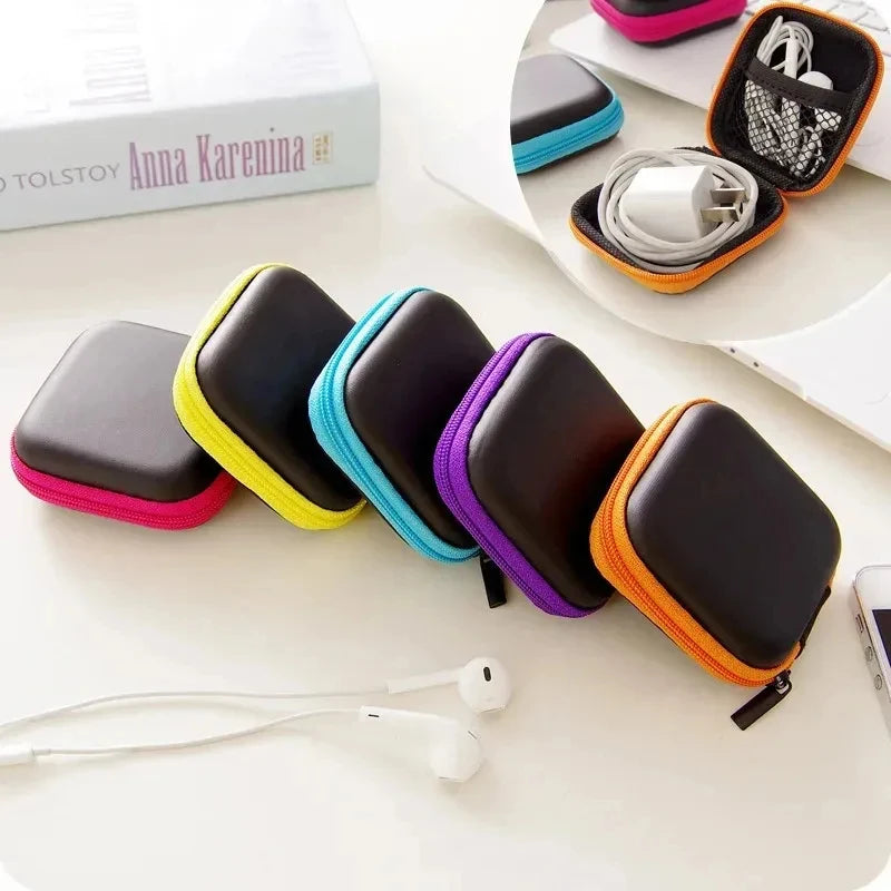 1/3Pcs Zipper Storage Bag For Wired Earphone Data Cable Mini Portable Small Square Bag For AirPods Key Money Bag Protector Case Oasis Select