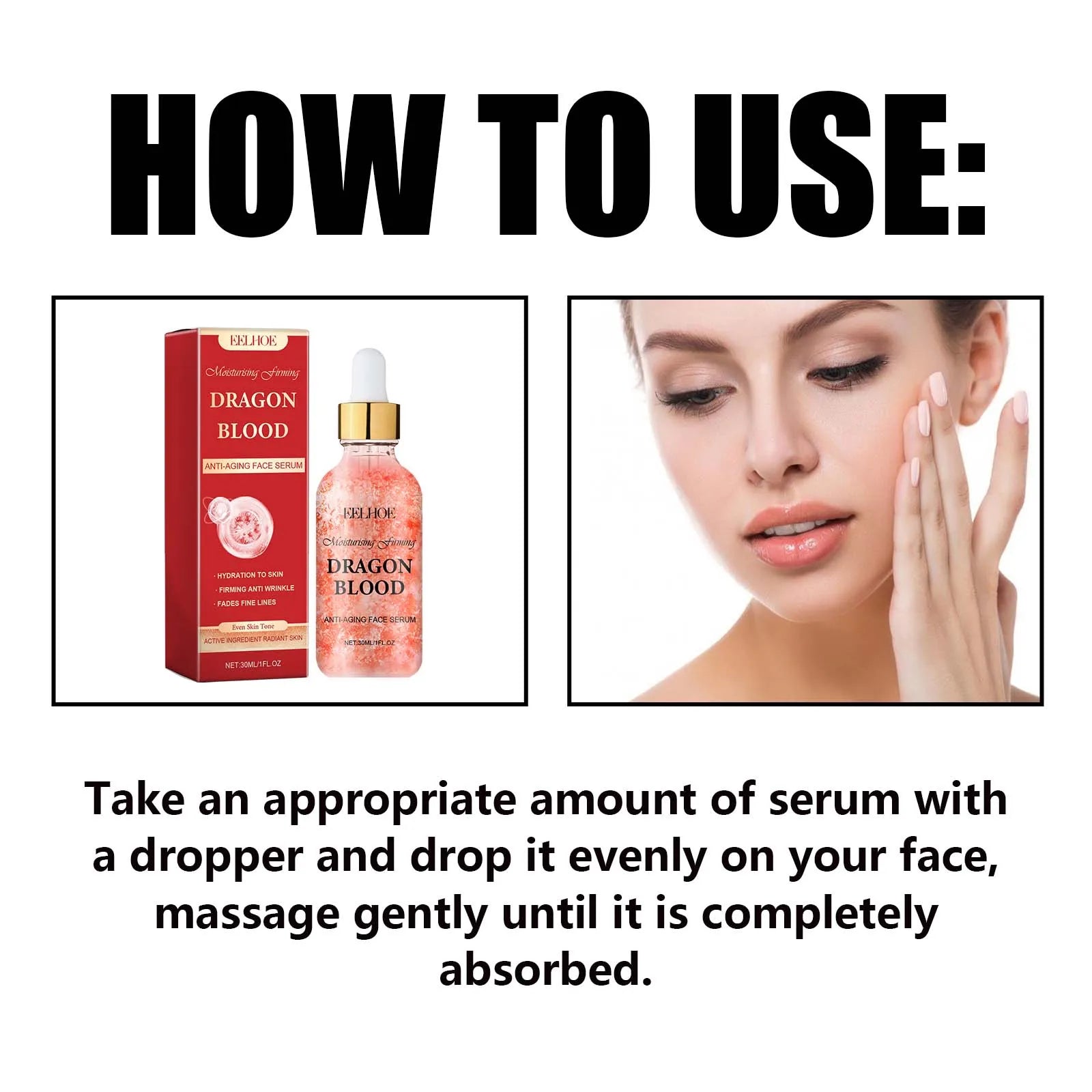 Dragon Blood Facial Serum Fade Fine Lines Lifting Firming Smooth Nourishing Brighten Face Skin Rejuvenation Essence Moisturizing Oasis Select