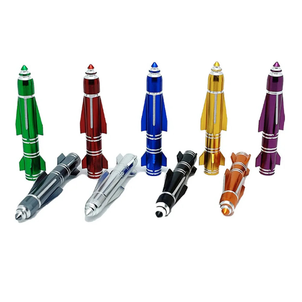 4Pcs 70mm Rocket Valve Caps, Aluminum Alloy Dustproof and Waterproof Tire Valve Stem Caps, for Cars, Trucks and Motorcycles Oasis Select