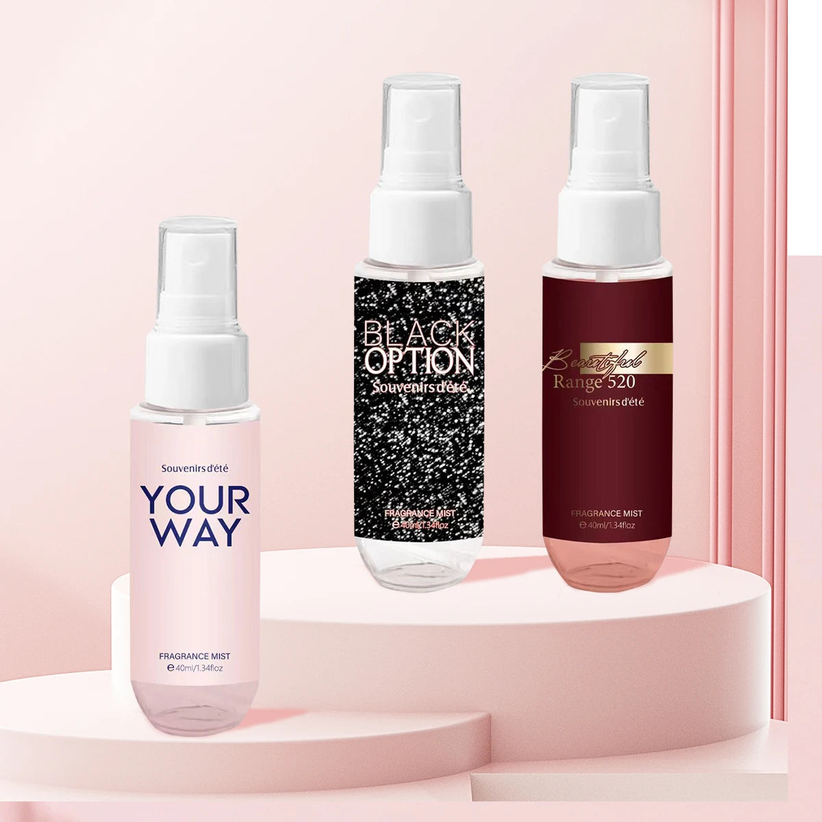 4-Piece Floral Body Perfume Spray – Alcohol-Free Women's Gift Set Body Fragrance Set Oasis Select