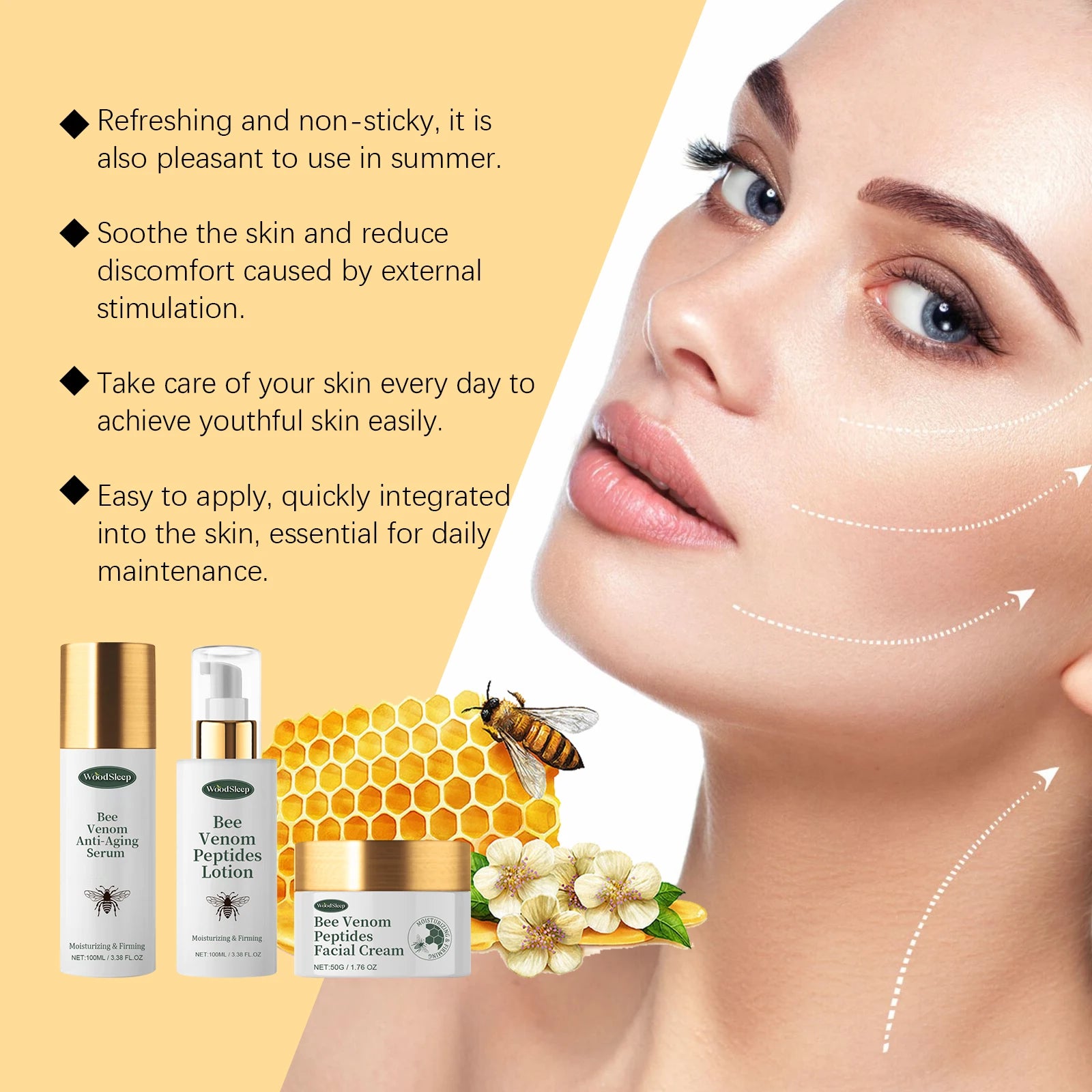 WOODSLEEP Bee Venom Anti-Aging Skincare Set – Serum & Cream Anti-Aging Skincare Set Oasis Select