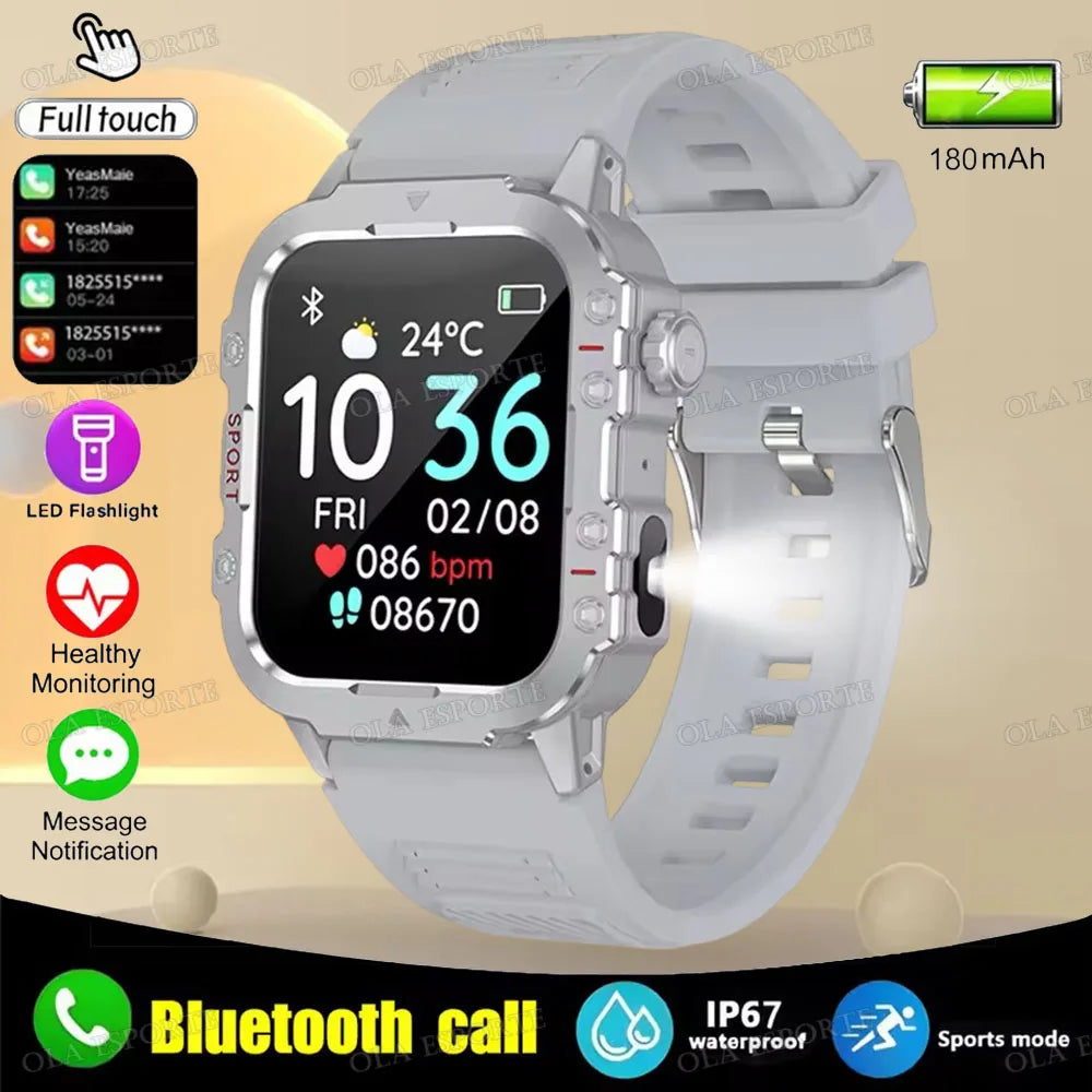 Military Smartwatch 1.44" BT Call GPS Fitness Tracker 3ATM