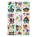 Reusable Mardi Gras Window Stickers Masquerade Mask Feather Pattern Glass Door Decor Festival Party Supplies Carnival Decoration Oasis Select 1set 20x30cm