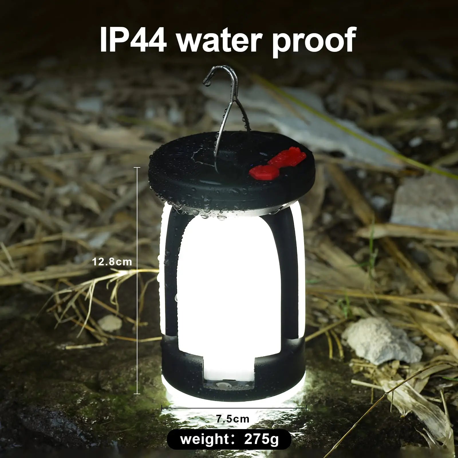 Solar LED Lantern Rechargeable Emergency Flashlight Portable Power Bank Foldable 6 Modes Tent Light for Outdoor Camping Fishing Oasis Select