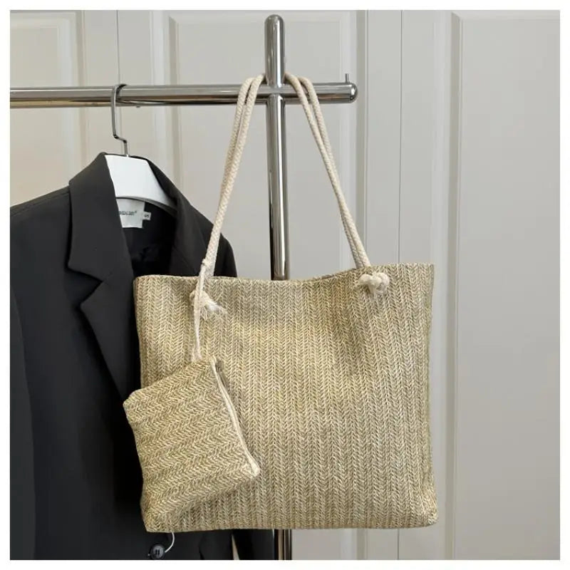 Personalized Leisure Commuter Tote Bag Summer Fashion Simple Shoulder Bag Trend Large Capacity Handbag Oasis Select Khaki