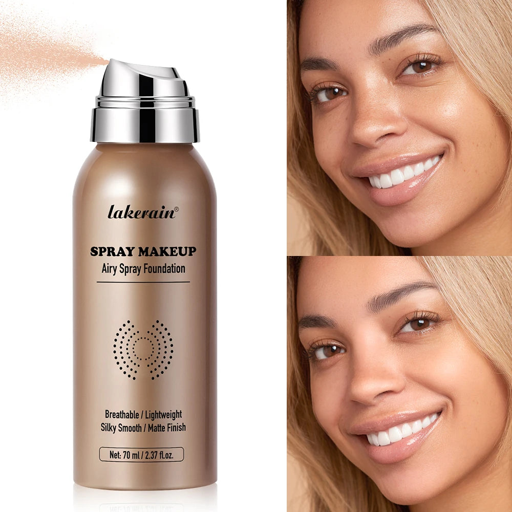 Magic Airbrush Foundation Airy Spray Makeup Silky Mist Buildable Coverage Waterproof Sweat Proof Flawless Matte Finish Oasis Select