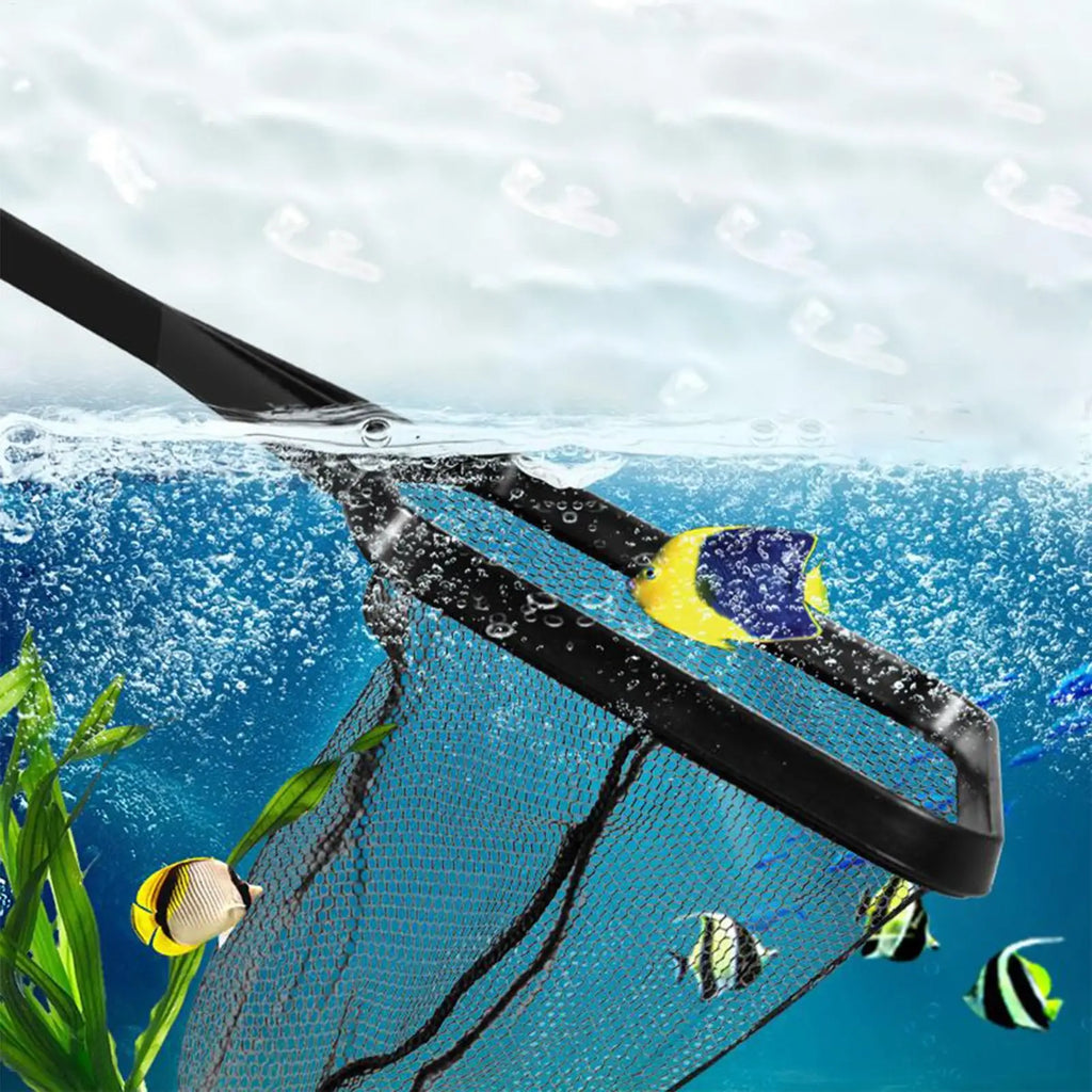 Pool Net Fish Tank Salvage Net Aquarium Cleaning Tool Portable Debris Removal Accessories for Fish Tank Tubs Fountain Oasis Select