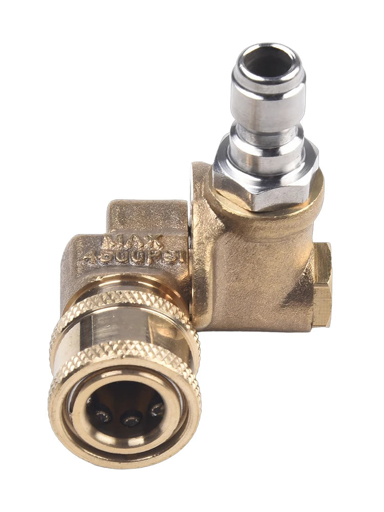 High Pressure Washer Coupler Swivel Brass Coupler Attachment 1/4" Quick Connect 5-speed Adjustable Rotating Nozzle ﻿ Oasis Select