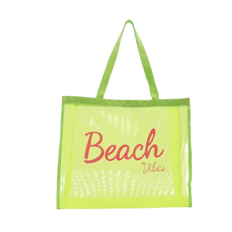 Mesh Tote Bag for Women Reusable Large Shoulder Shopping Bag Durable for Poolside Fitness Travel Oasis Select A1