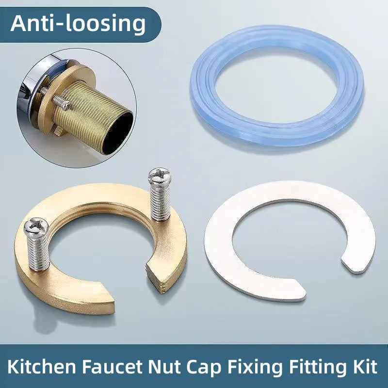 C Type Tap Faucet Anti-loosing Nut Cap Kitchen Fixing Fitting Kit Home Wash Basin Tool Fastening Circlip Washer Fixture Parts Oasis Select