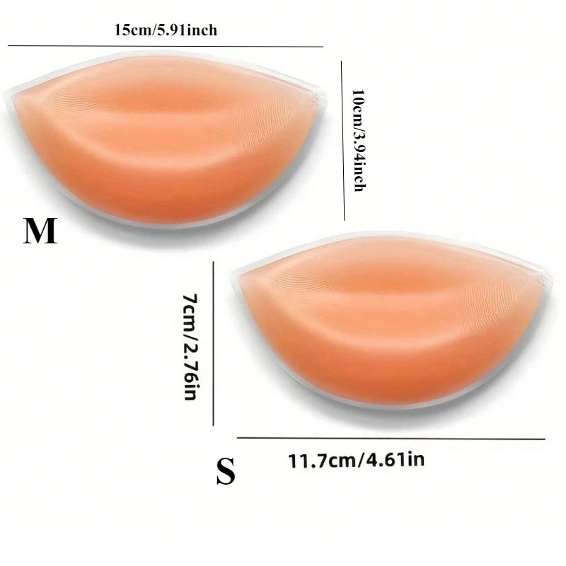 2PCS Super Soft Silicone Breast Pad, Gel Booster Breast Pad, Chest Enhancement, Antiskid Adhesive Breast Pad Oasis Select