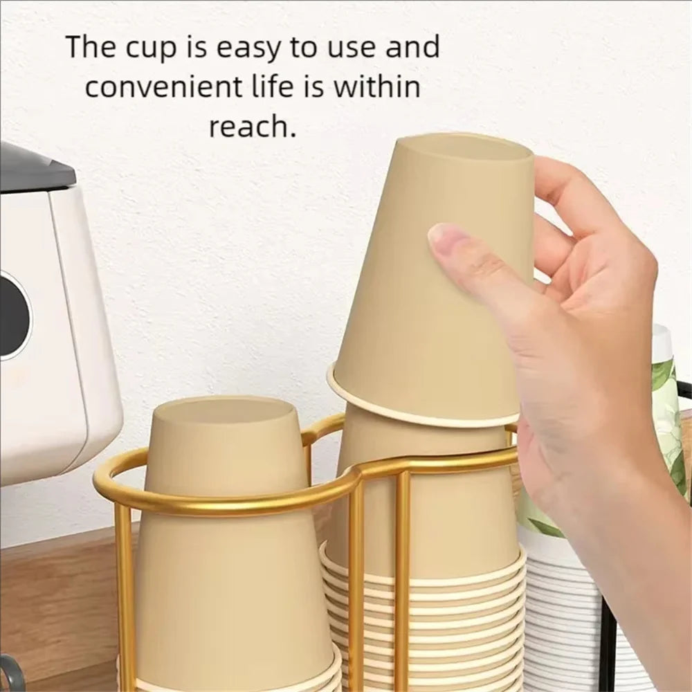 Metal Disposable Cup Dispenser Rack | Rust-Proof Organizer