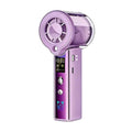 100 Speeds Adjustable Handheld Spray Fan LED Display Rechargeable 3000mAh Quiet Mist Cooling Fan for Travel Outdoor Daily Use Oasis Select Purple