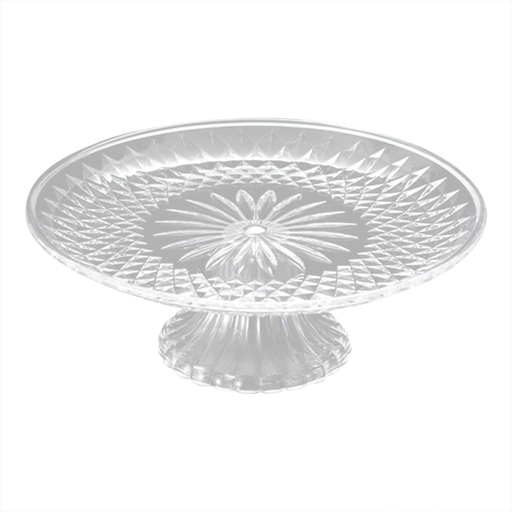 Clear Acrylic Snack & Fruit Serving Tray | Round PET Plate