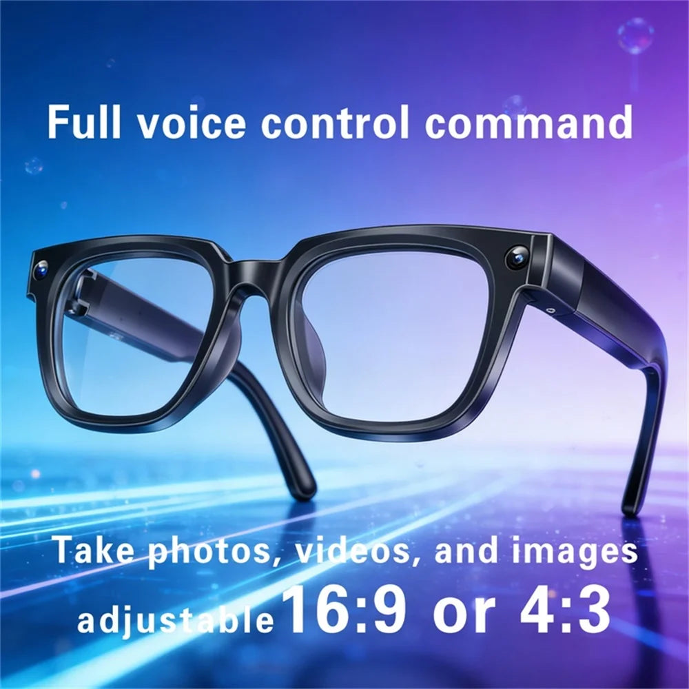 New Intelligent AI Camera Glasses Dialogue Translation HD Call Take photos Video Recording Music Playing Men Women Smart Glasses Oasis Select