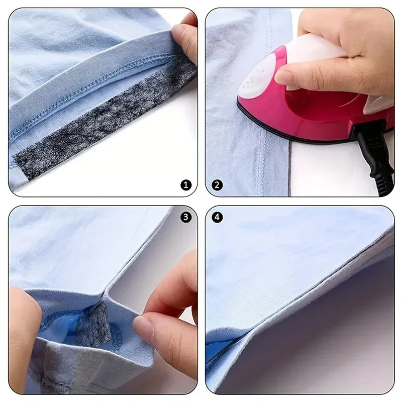 2roll Black White Double-sided Interlining Adhesive Fabric Clothes Iron On Hem Tape Interlining Web DIY Sewing Patchwork Acces Oasis Select