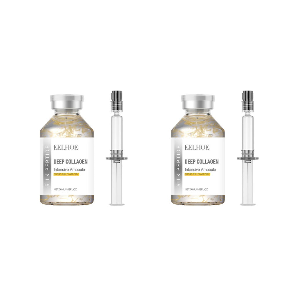 Silk Peptide Intensive Lifting Ampoule Deep Collagen Intensive Revitalizing Essence Face Tightening Smoothing Anti Aging Serum Oasis Select 2pcs